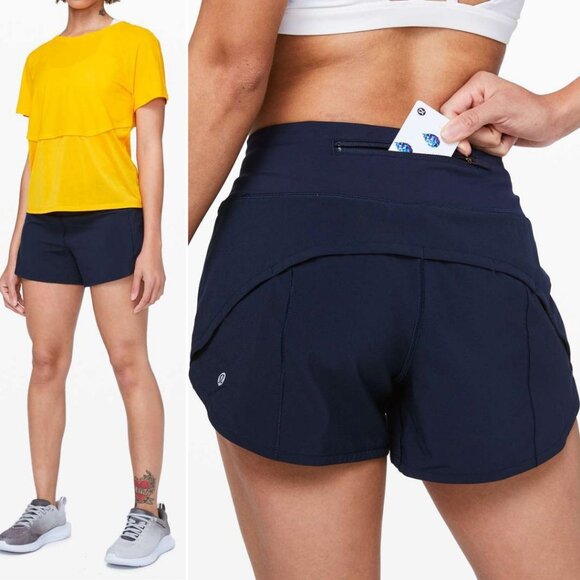 Lululemon - Speed Up Short Long *4" Updated Fit LW7AYMT | Size 2 | True Navy - Picture 4 of 10